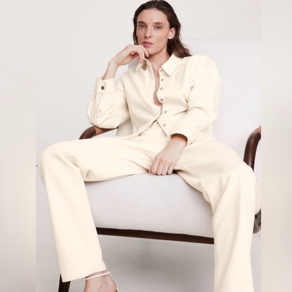 Cream Denim Overshirt